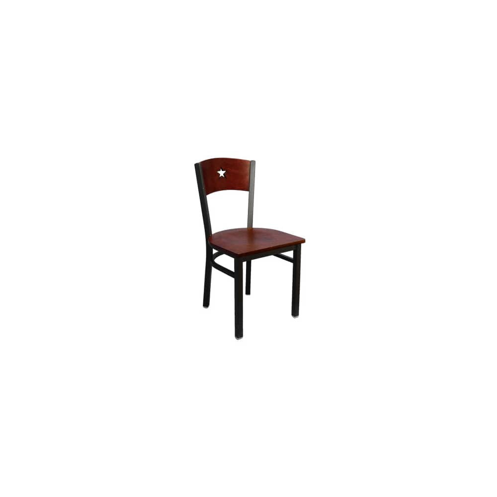 Interchangeable Back Chair in Metal with a Star in the Back