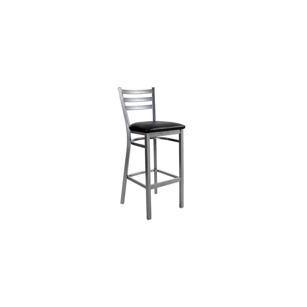 Ladder-Back Bar Stool in Metal with 3 Slat
