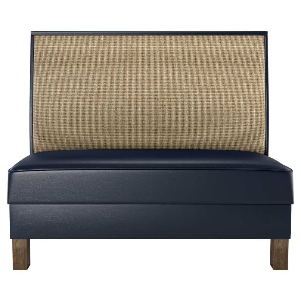 Plain-Back Booths, Set of 5 with Wood Legs