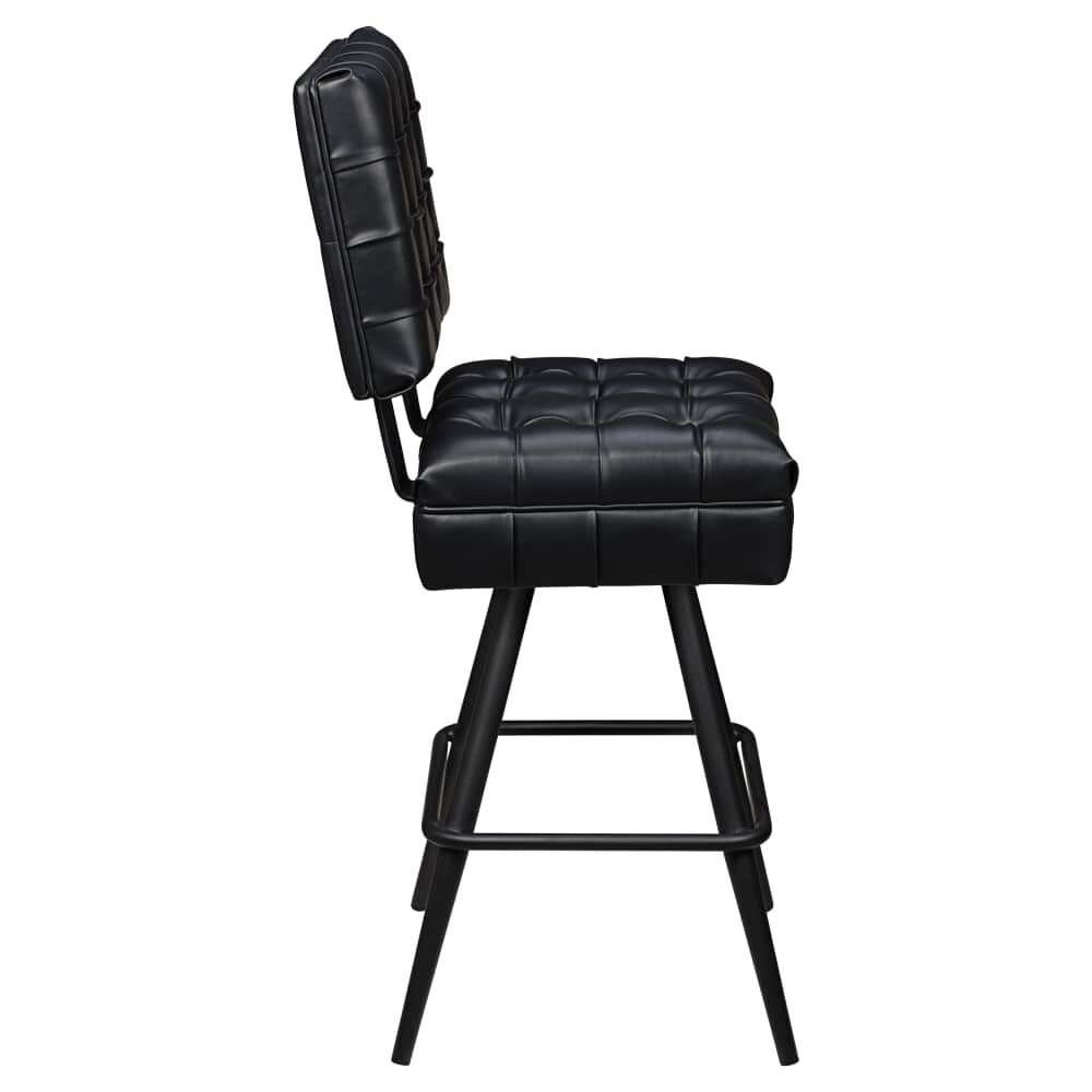 Trionfo Tufted Bar Stool with Bucket Seat and Square Frame