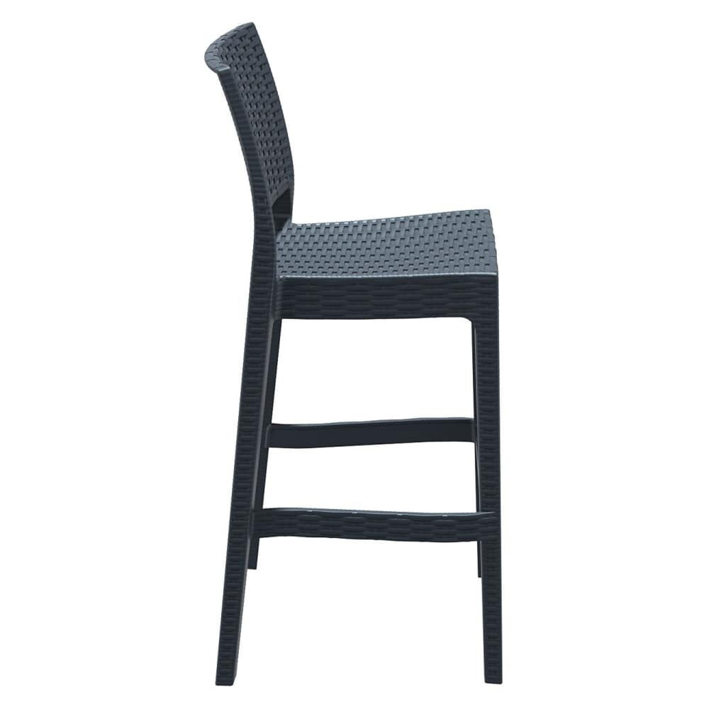 Beverly Wickerlook Bar Stool in Resin