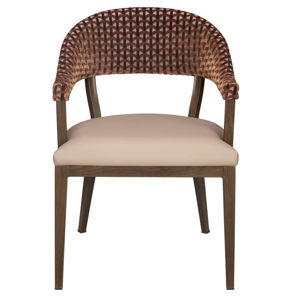 Valro Curved-Back Chair in Aluminum