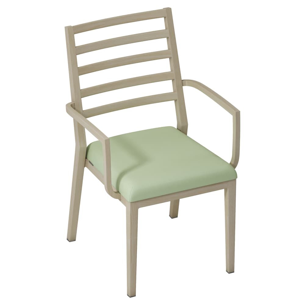 Ernest Ladder-Back Armchair in Aluminum