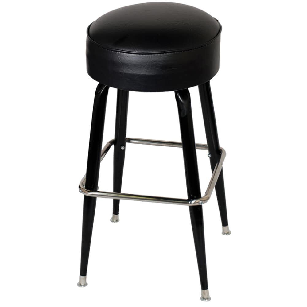 Backless Bar Stool with Swivel and Footrest