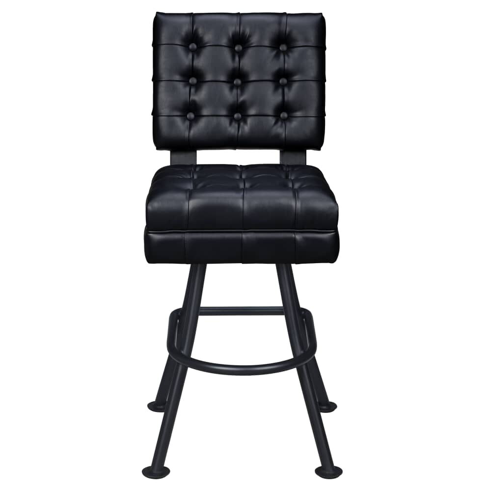 Trionfo Tufted Bar Stool with Bucket Seat and Orbit Frame