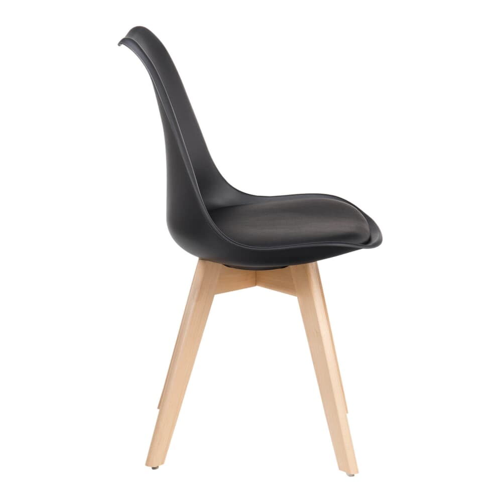 Nordic-Style Indoor Chair in Wood, Black