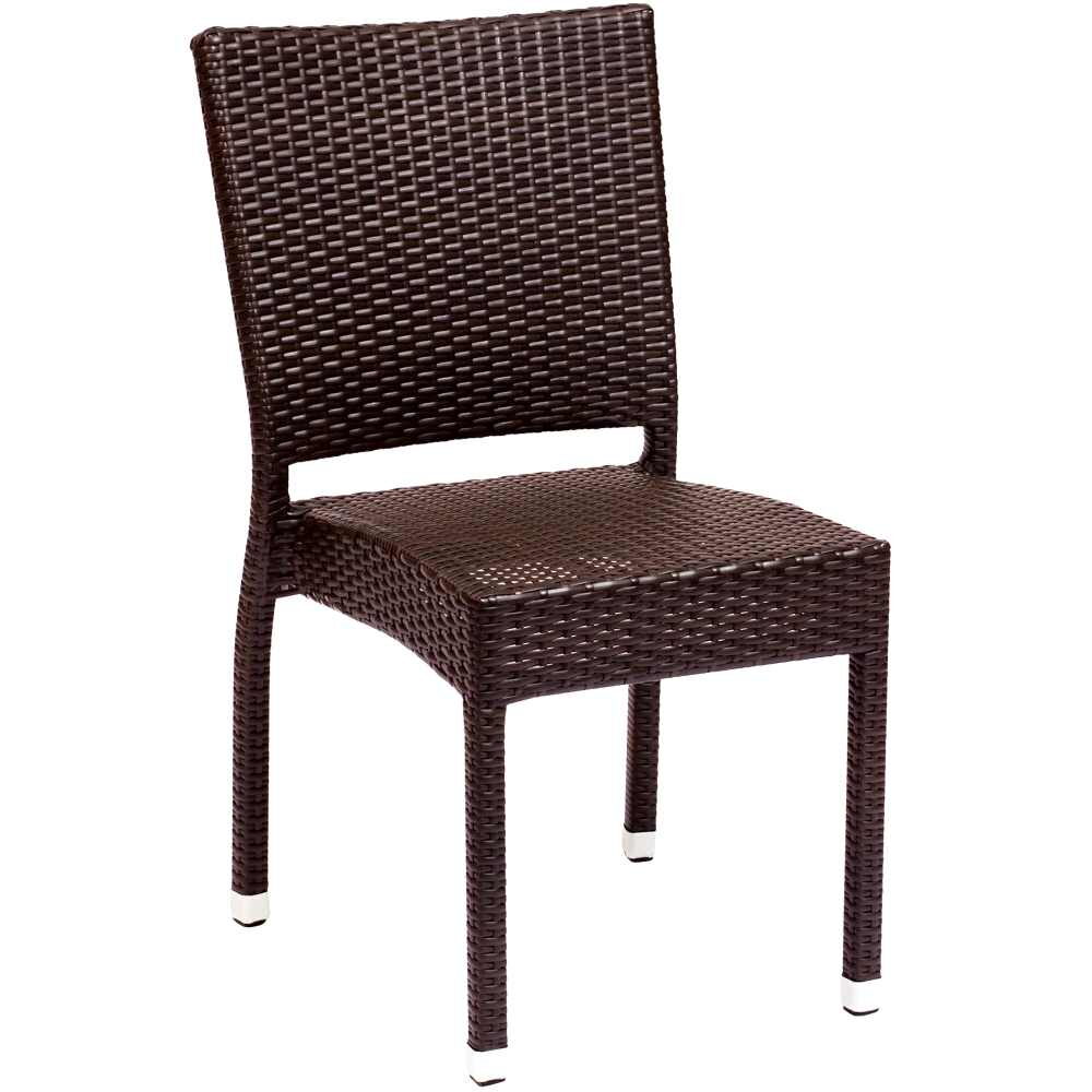 Felix Woven Patio Chair in Chocolate Rattan