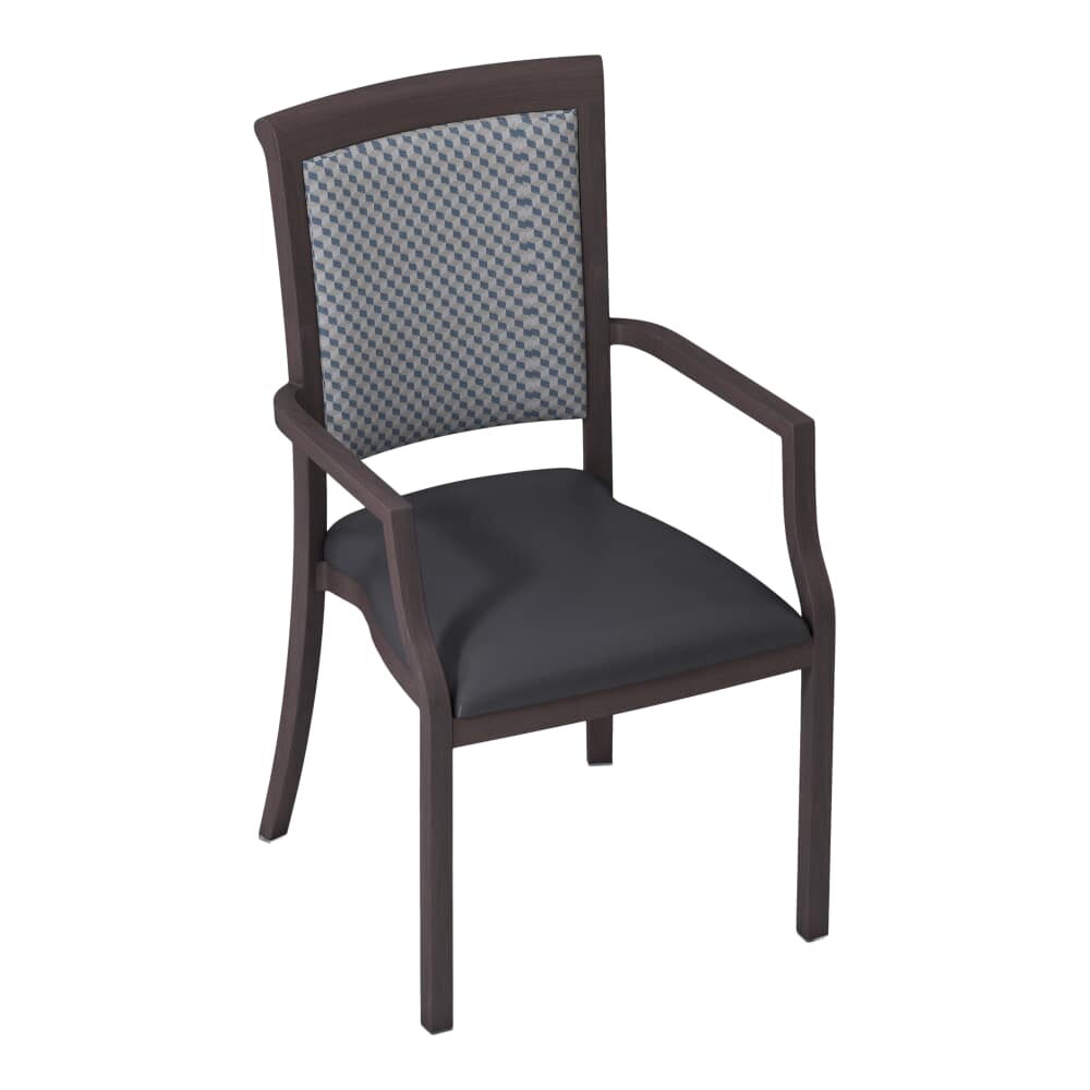 Clemens High Back Armchair in Aluminum