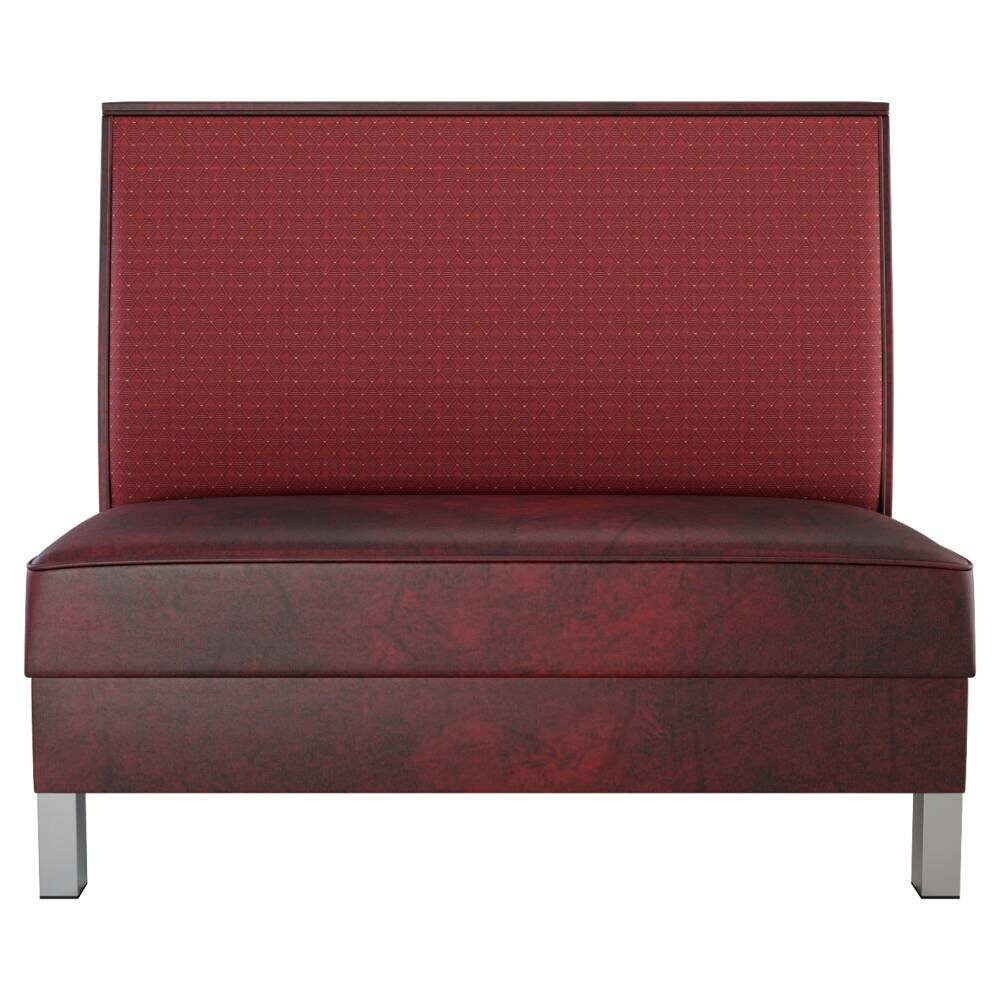 Plain-Back Padded Booth with Metal Legs