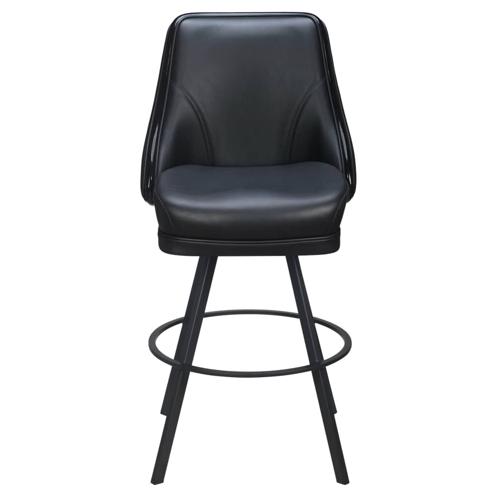 Regina Casino Bucket Bar Stool in Metal with Circular Frame
