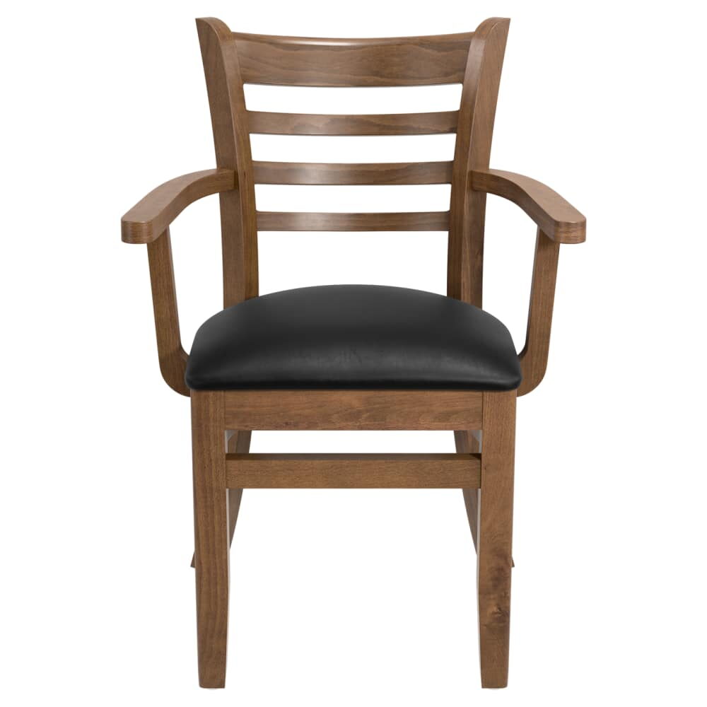 Ladder-Back Chair in Wood with Arms