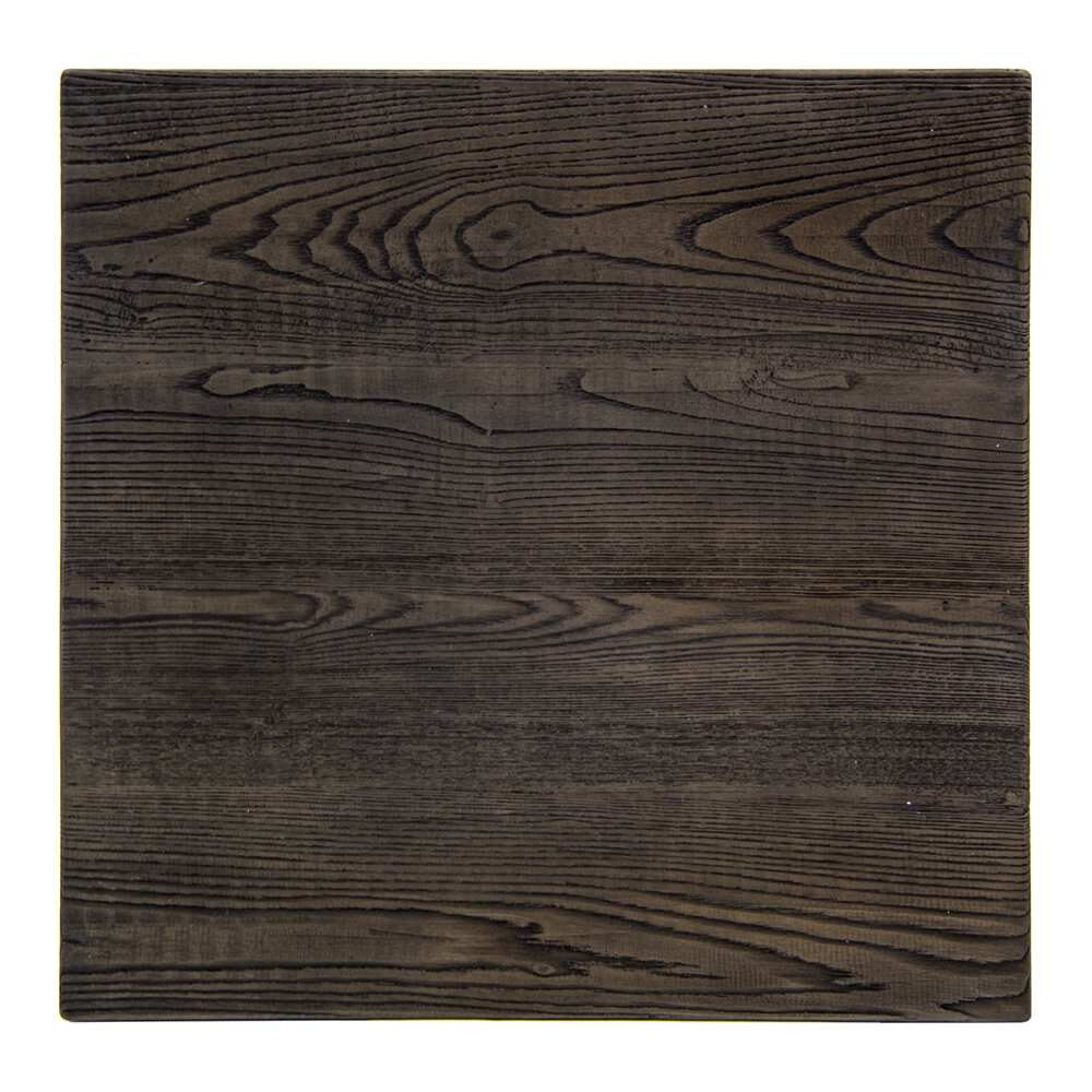 Outdoor Table Top in Resin with Dark Walnut Finish