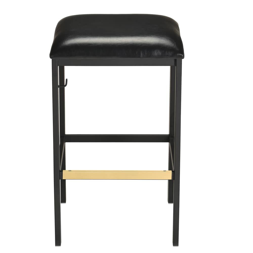 Retro Backless Bar Stool with Metal Frame