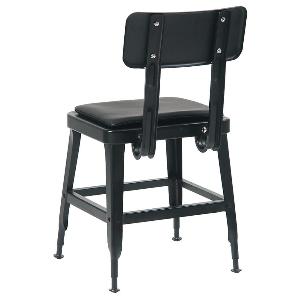 Laurie Bistro-Style Chair in Metal with Black Finish