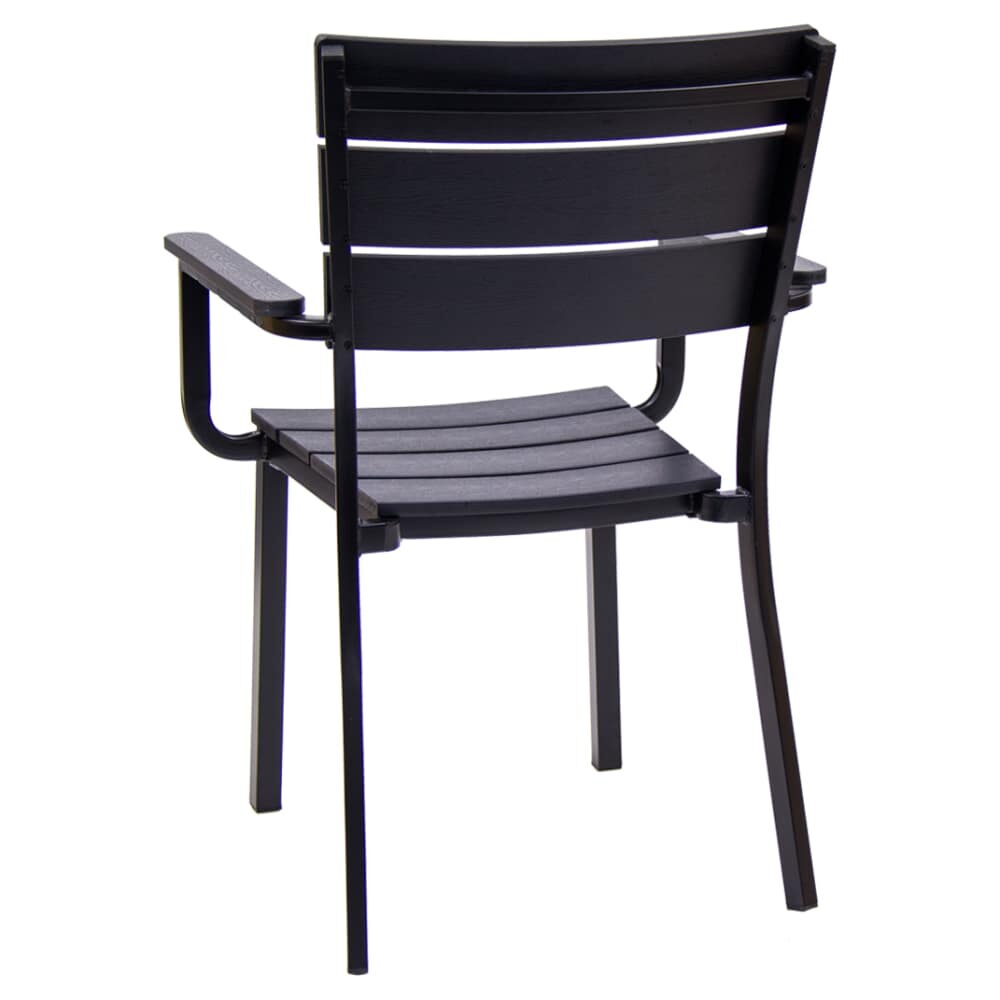 Slatted Patio Armchair in Metal