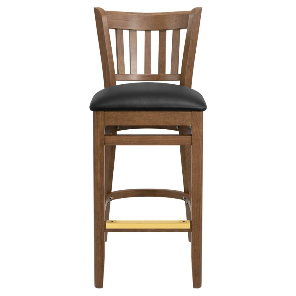 Vertical Slat Bar Stool in Wood