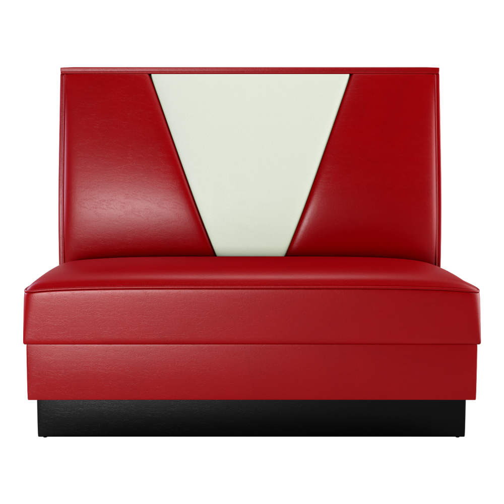 V-Shape Back Booth with Padded Seat