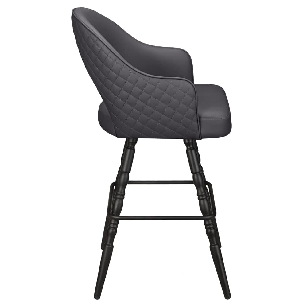 Invicta Bucket Swivel Bar Stool in Metal with Vintage Frame