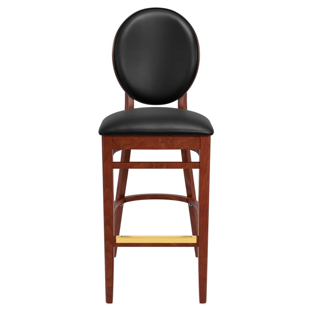 Lorenzo Padded Back Bar Stool in Wood