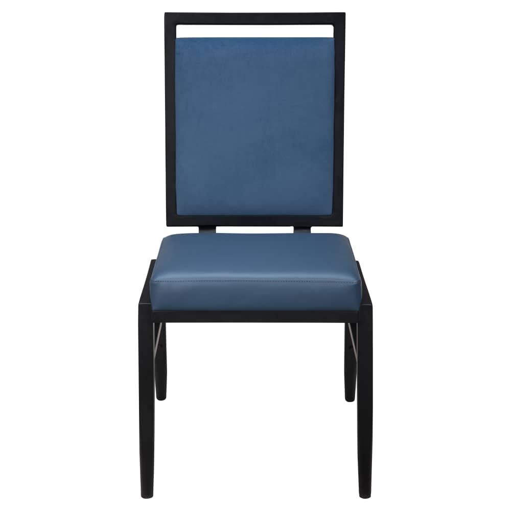 Geraldine Flex Back Stack Chair in Aluminum