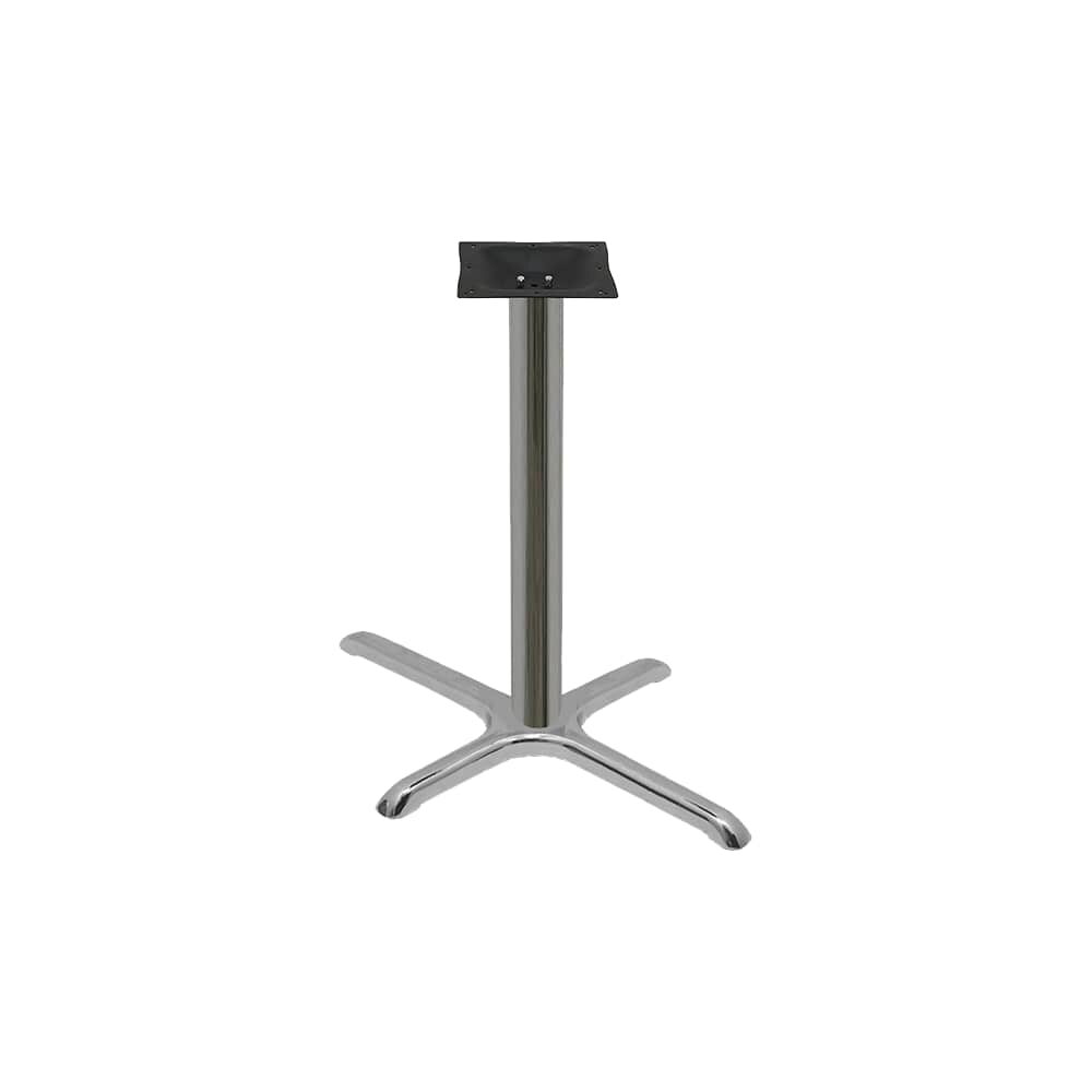 Silver Chrome X-Prong Table Base with Standard Height