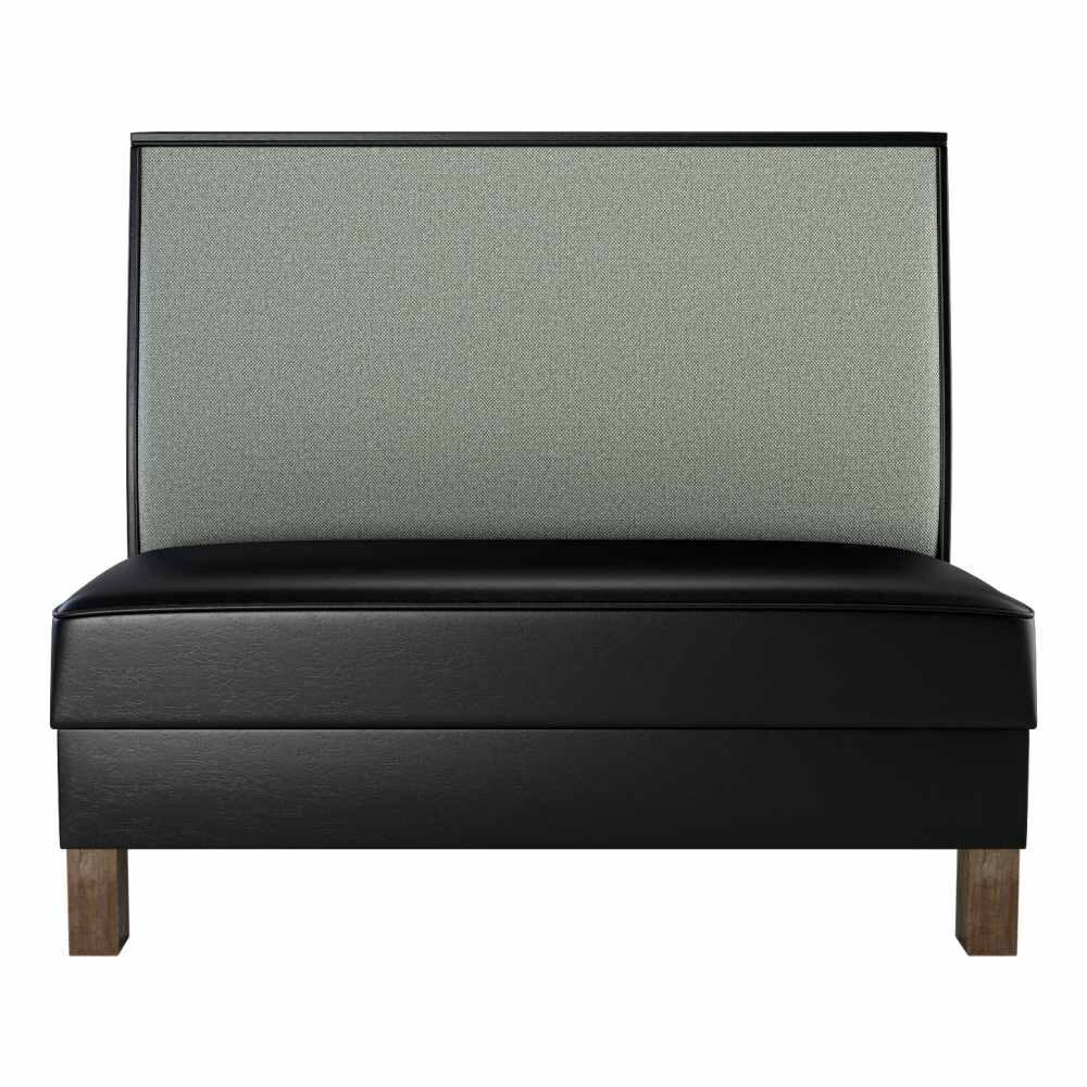 Plain-Back Padded Booth with Wood Legs