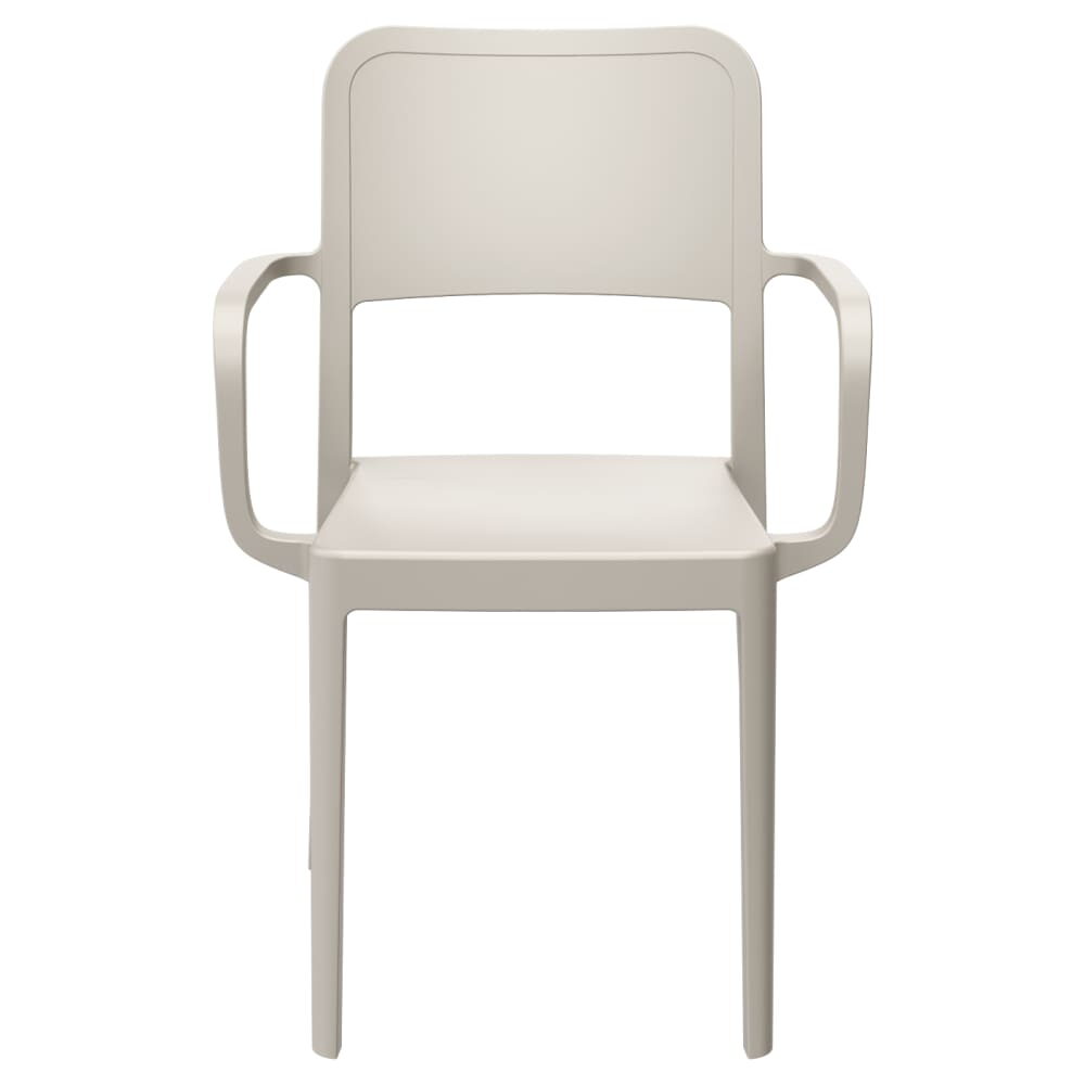 Parker Solid-Back Armchair in Outdoor Resin