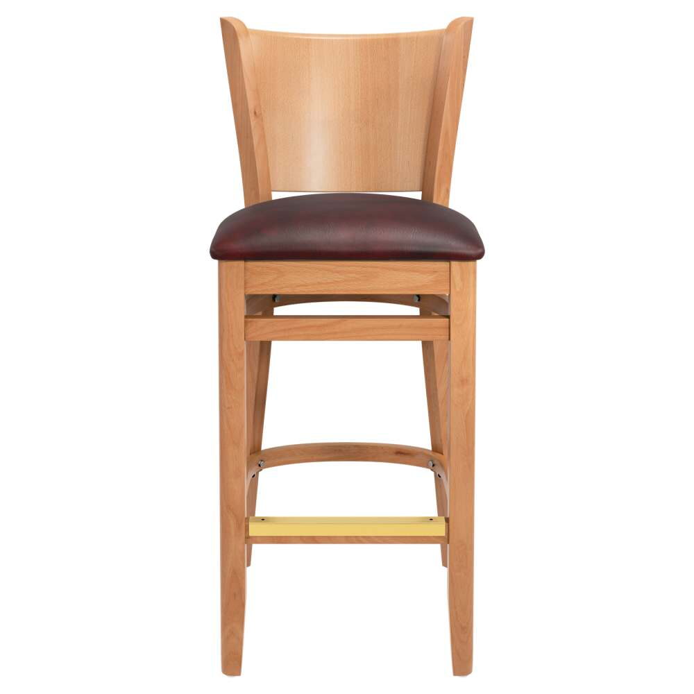 Tiffany Bar Stool in Wood with Curved Back