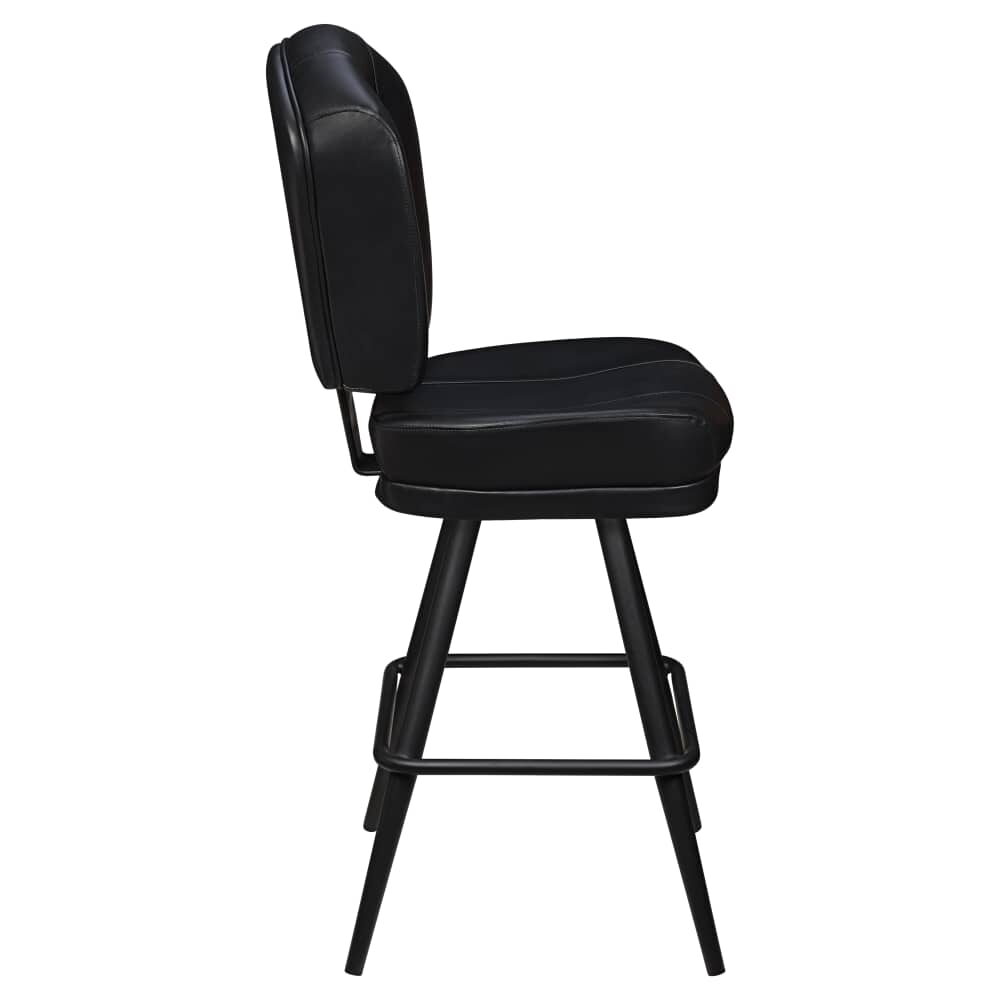 Lusso 3-Channel Casino Bucket Bar Stool in Metal with Square Frame
