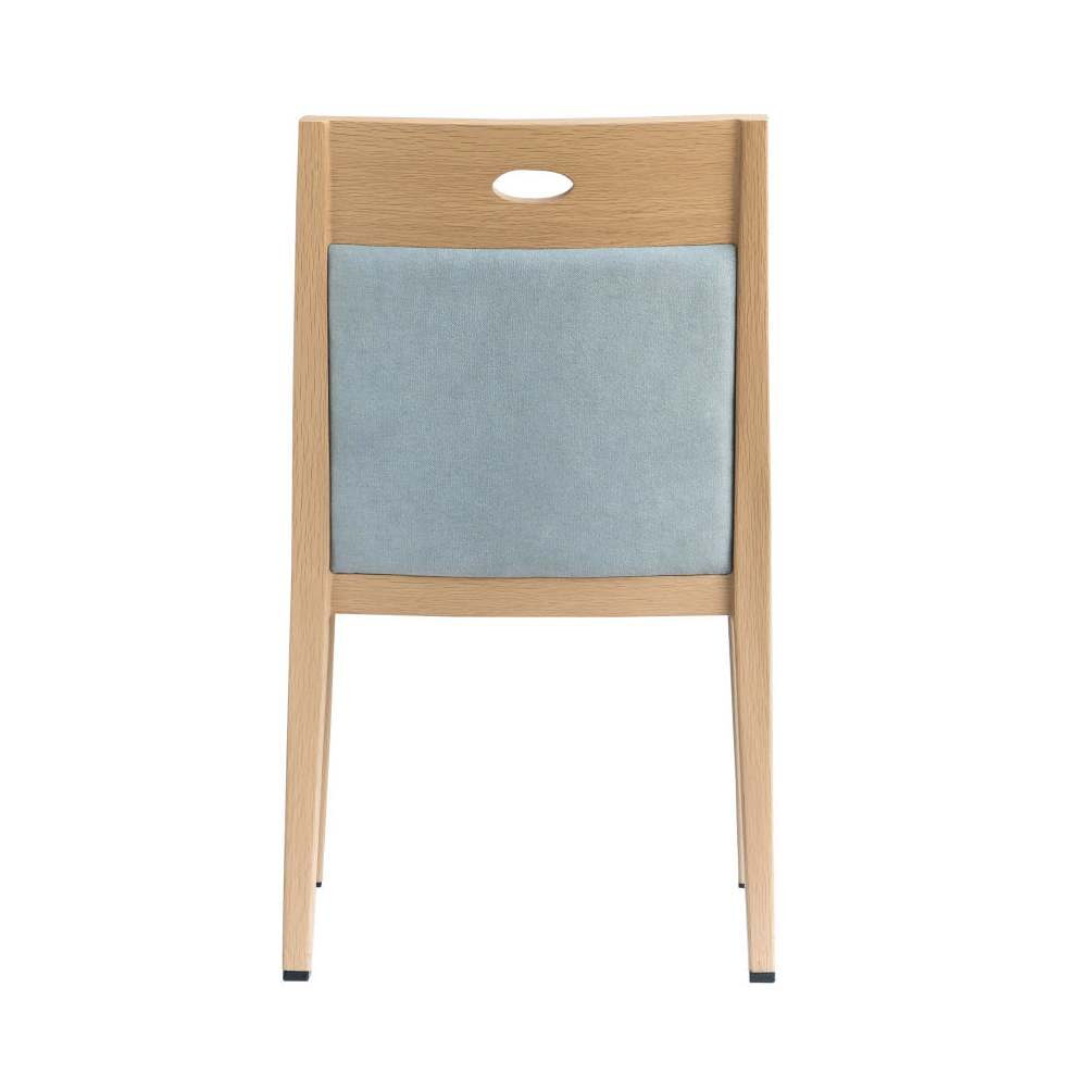 Orson Ultra Modern Chair in Wood Grain Aluminum, Padded