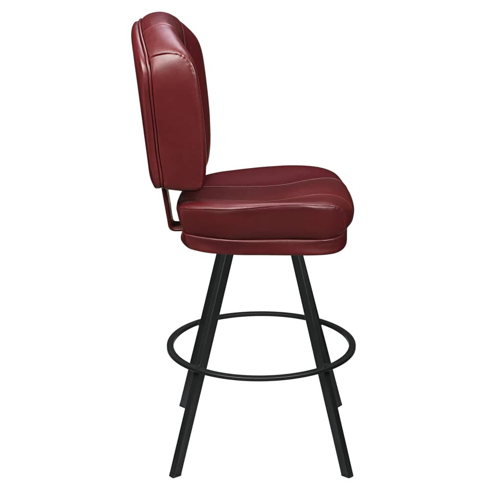 Lusso 3-Channel Casino Bucket Bar Stool in Metal with Circular Frame