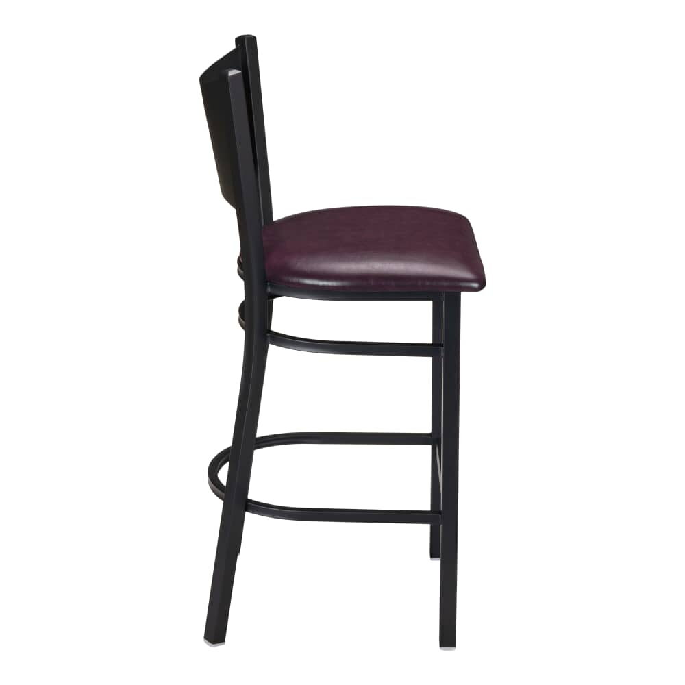 Coffee Cup Back Bar Stool in Metal