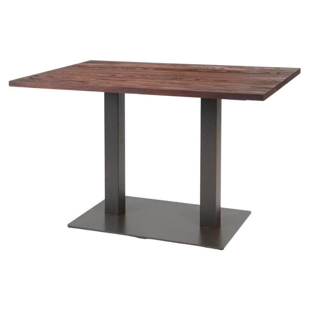 Industrial Series Wood Top Table with Metal Base