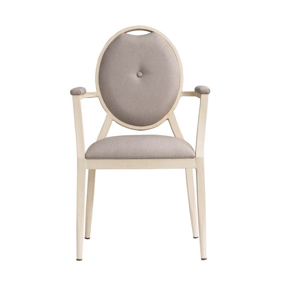 Venus Padded Armchair in Aluminum