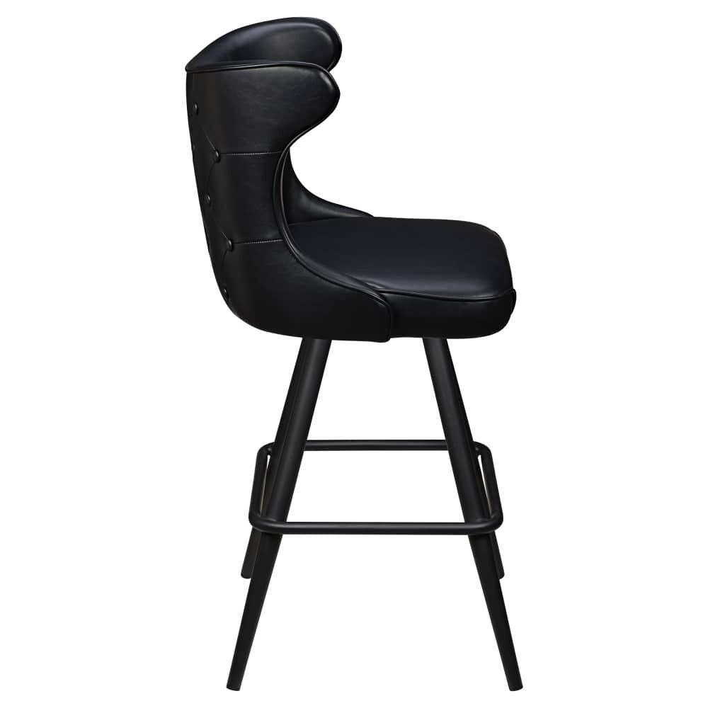 Darlo Bucket Swivel Bar Stool in Metal with Square Frame