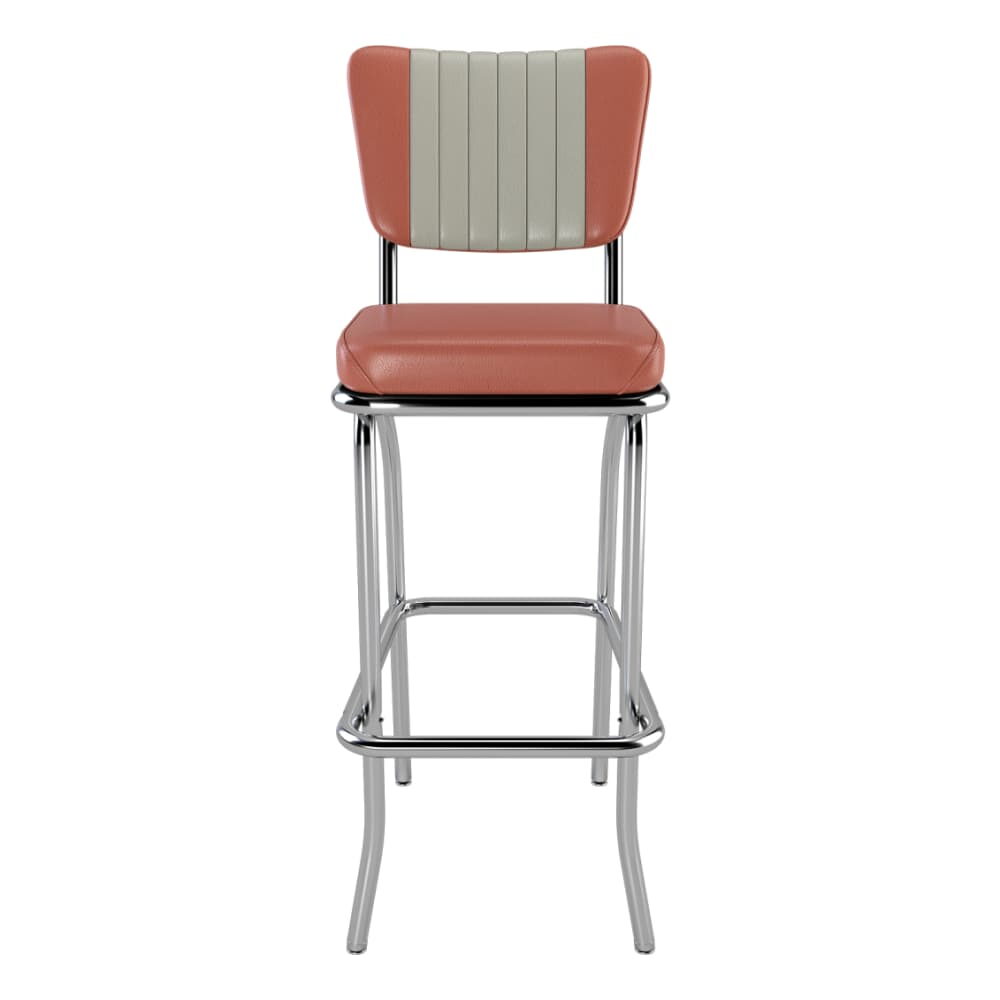 Bel Air Diner Bar Stool with Channel-Back