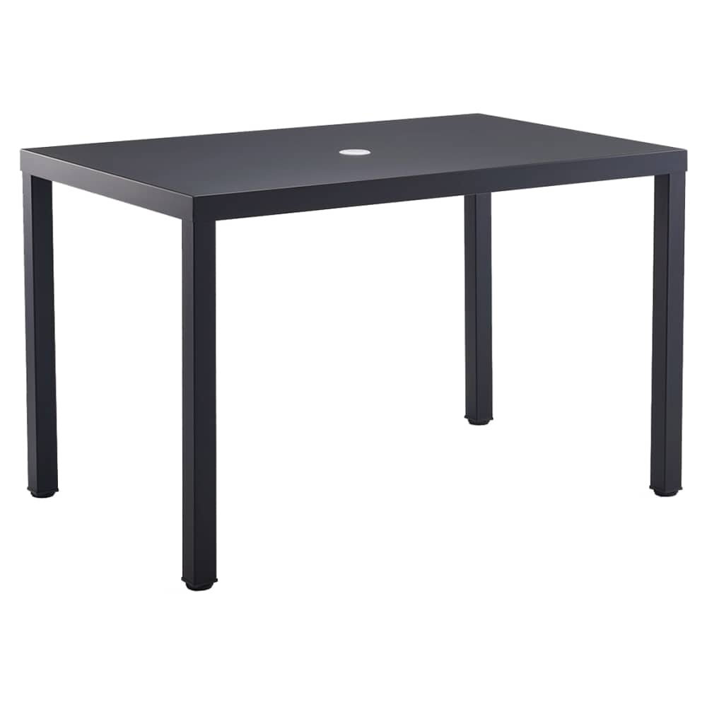 Outdoor Table with Legs in Black Metal Finish