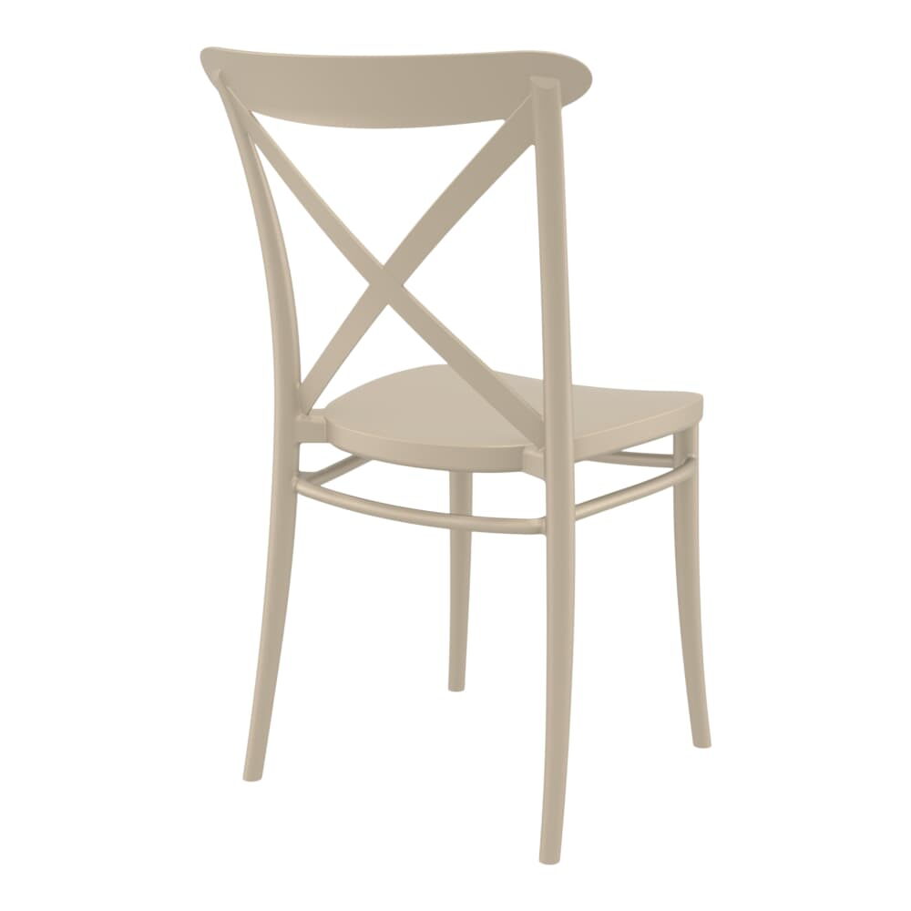 Cross-Back Chair in Resin for Patio