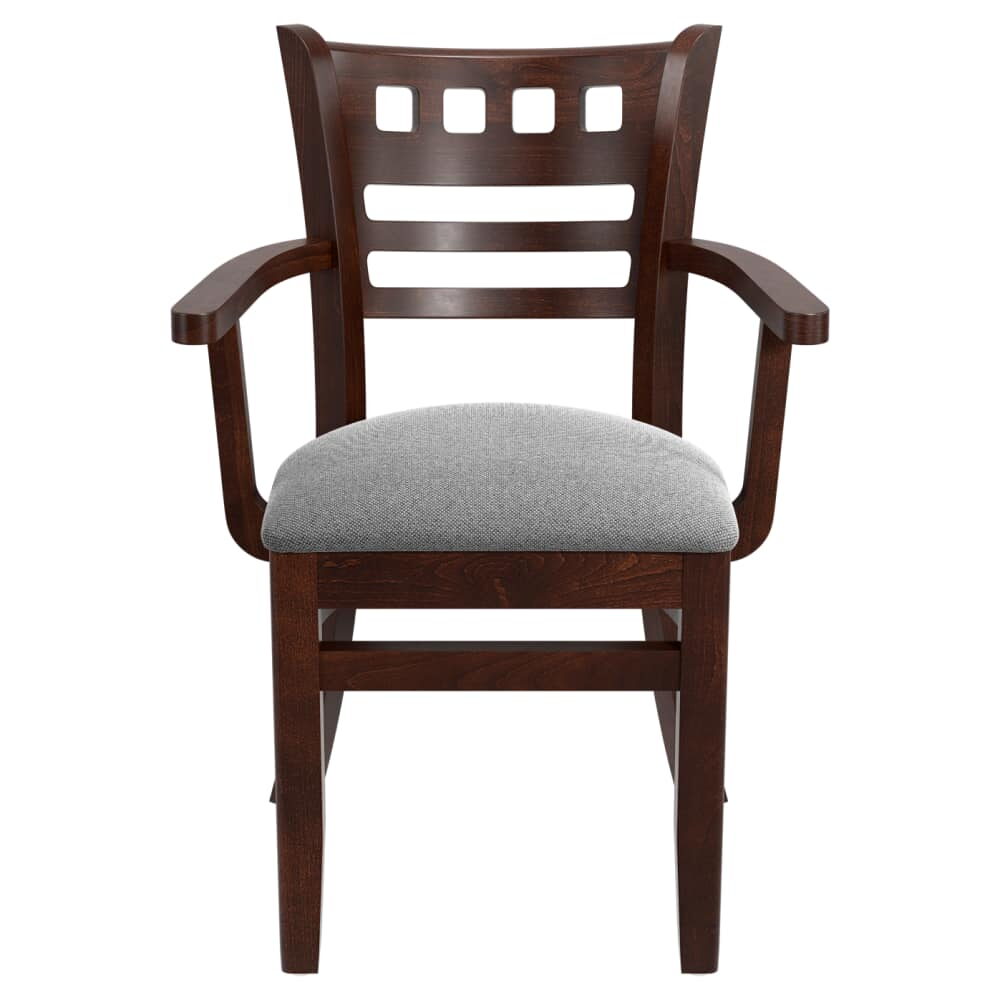 American Back Chair in Wood with Arms