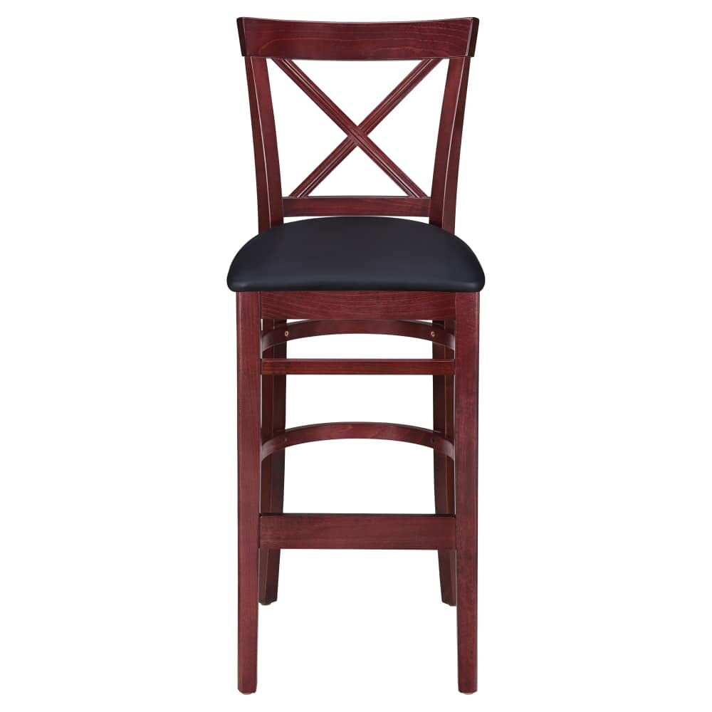 Indoor Cross-Back Bar Stool in Wood