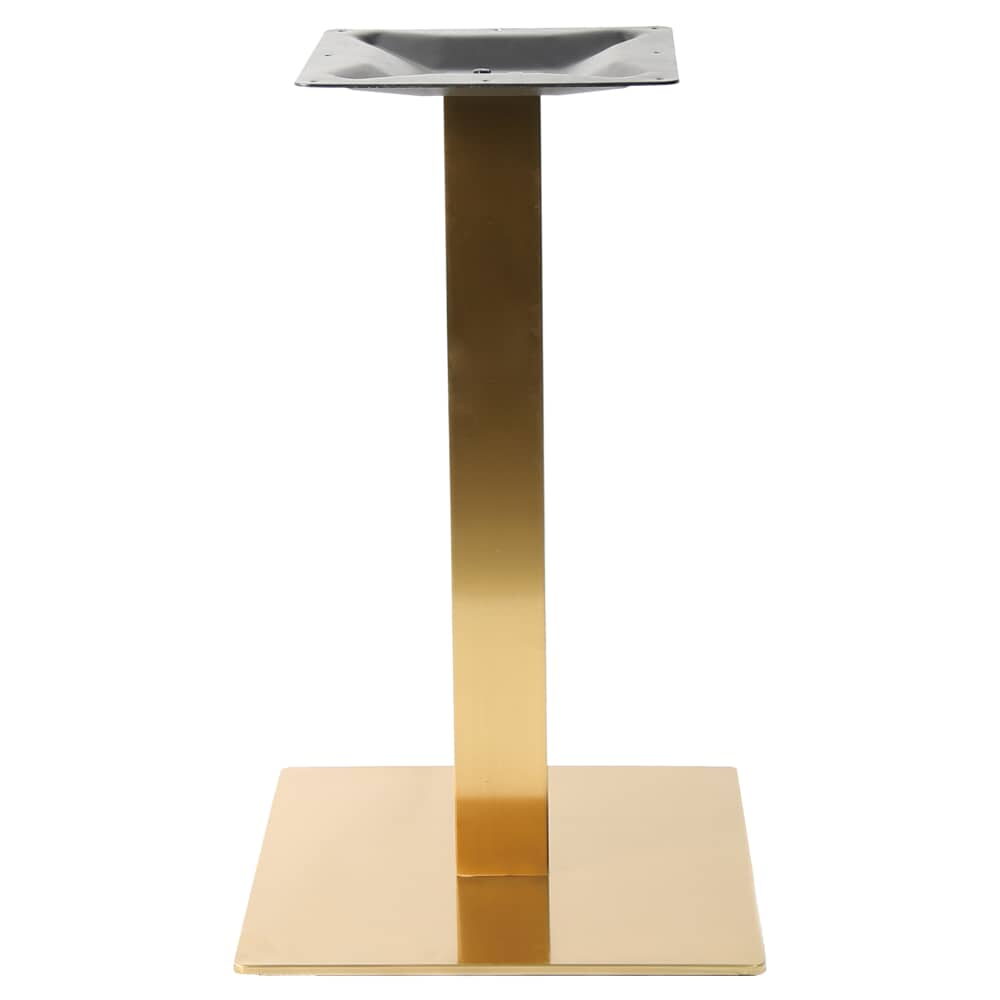 Gold Square Table Base in Stainless Steel