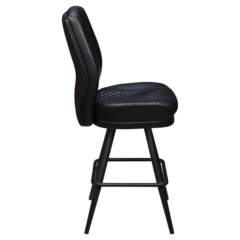 Tesoro Diamond-Back Bar Stool with Bucket Seat and Square Frame