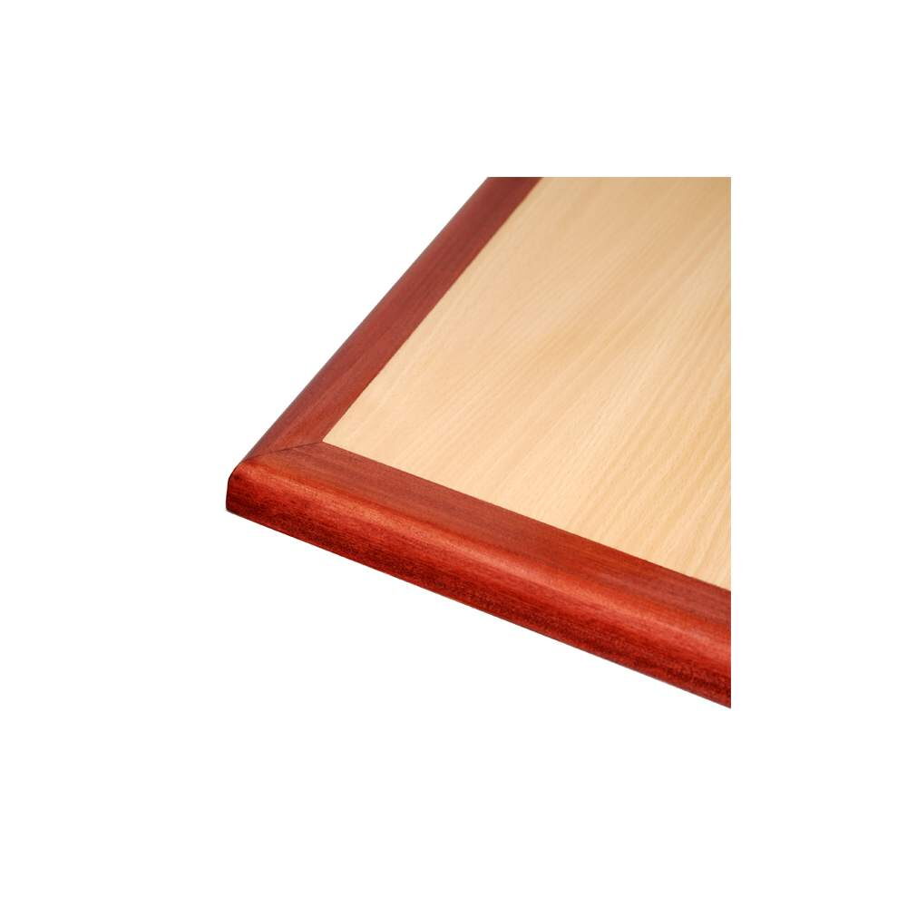 Table Top in Laminate Inlay with Wood Edge