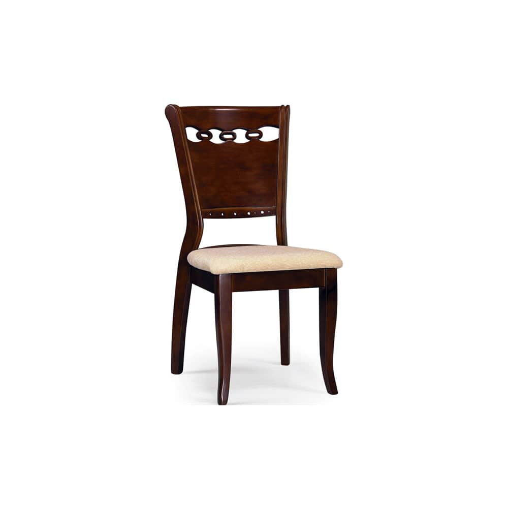 Amber Side Chair in Wood with Square Back