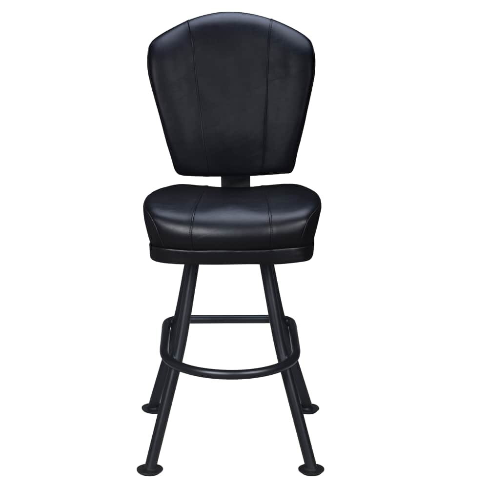 Lusso 3-Channel Casino Bucket Bar Stool in Metal with Orbit Frame