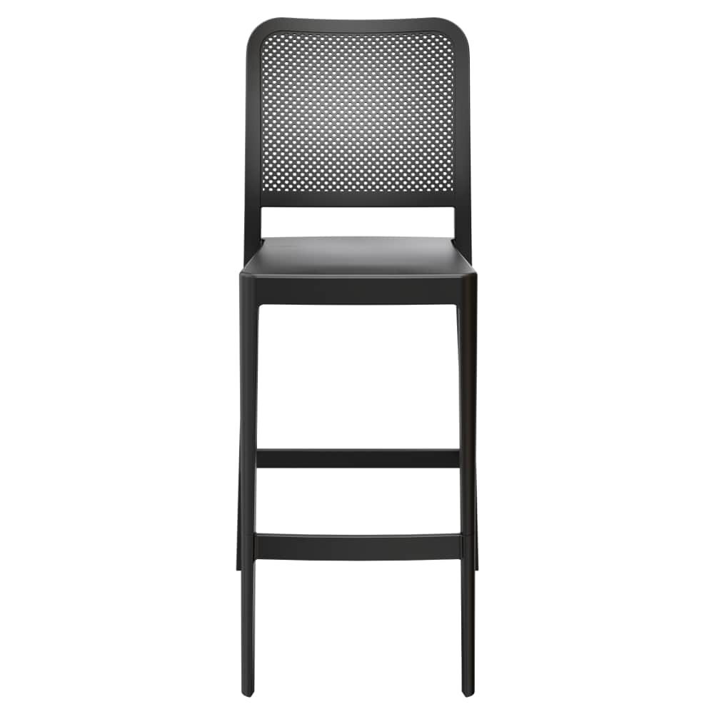 Rowan Perforated Bar Stool in Outdoor Resin
