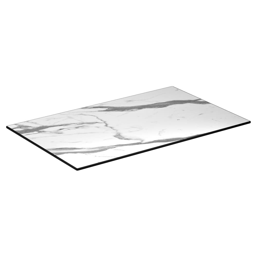 Light Marble Resin Table Top for Outdoor with Phenolic Edge