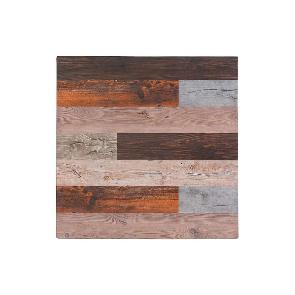 Reclaimed Look Table Top in Resin for Outdoor
