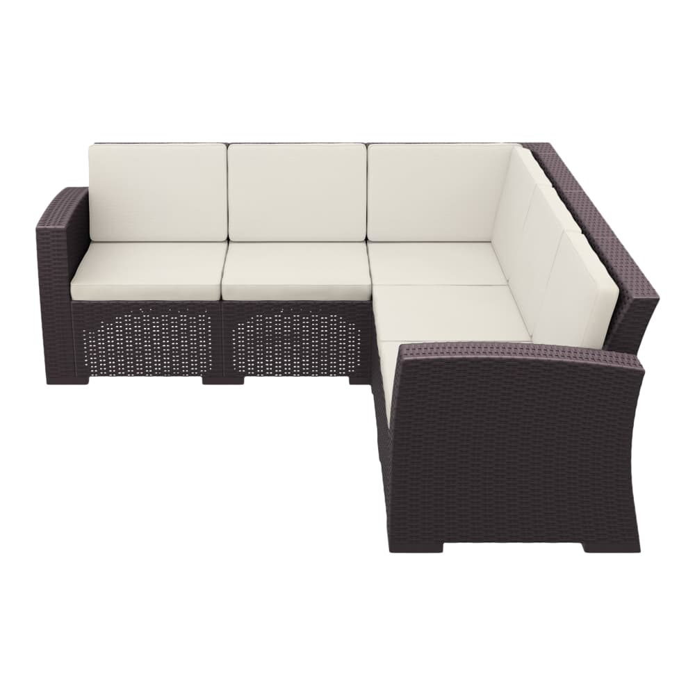 Shelly Patio Sectional in Resin, Corner