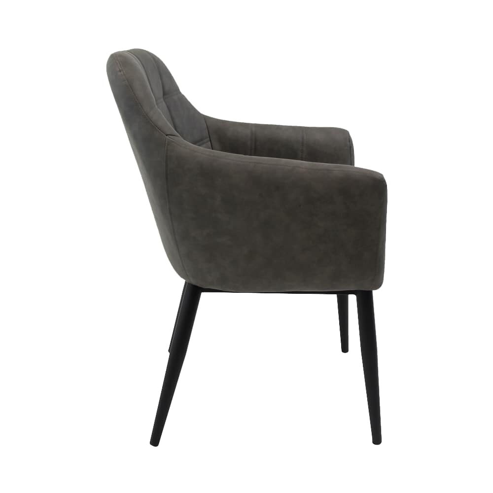 Dark Gray Armchair in Vinyl